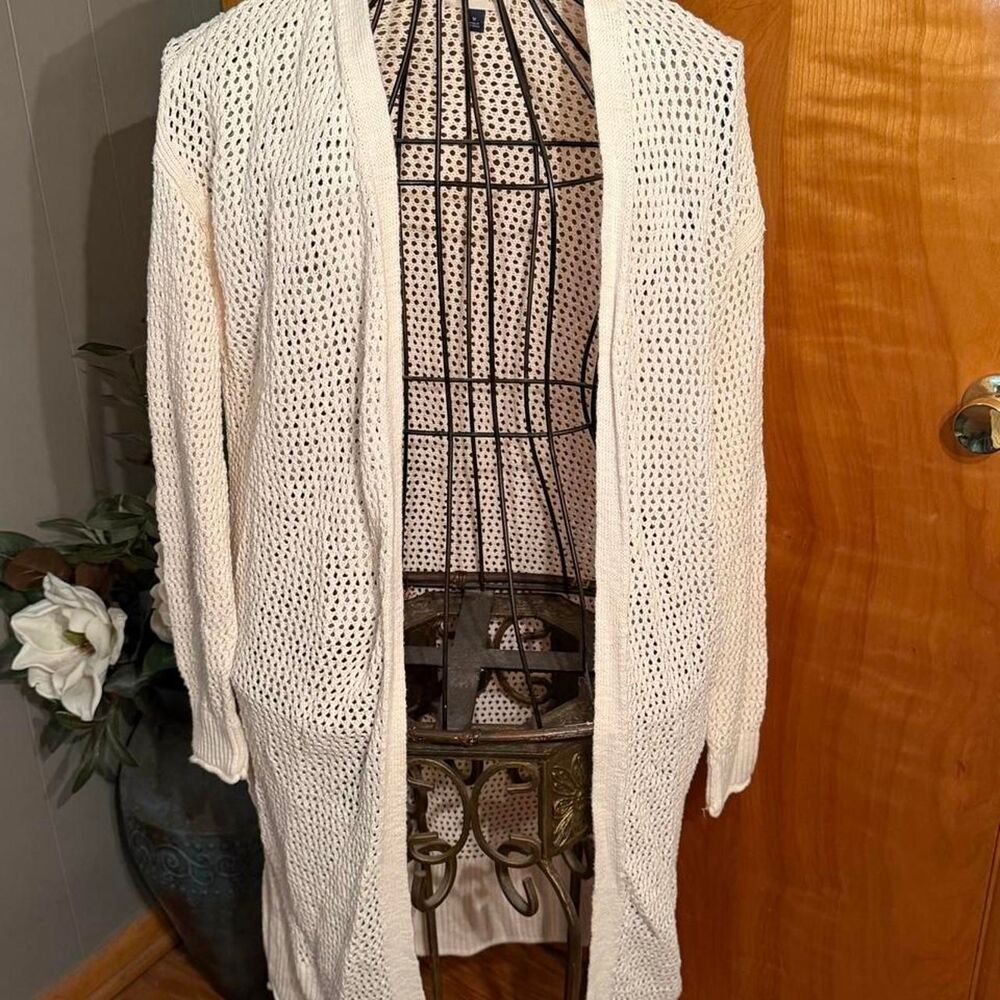 Universal-thread Women's Cream and White Cardigan